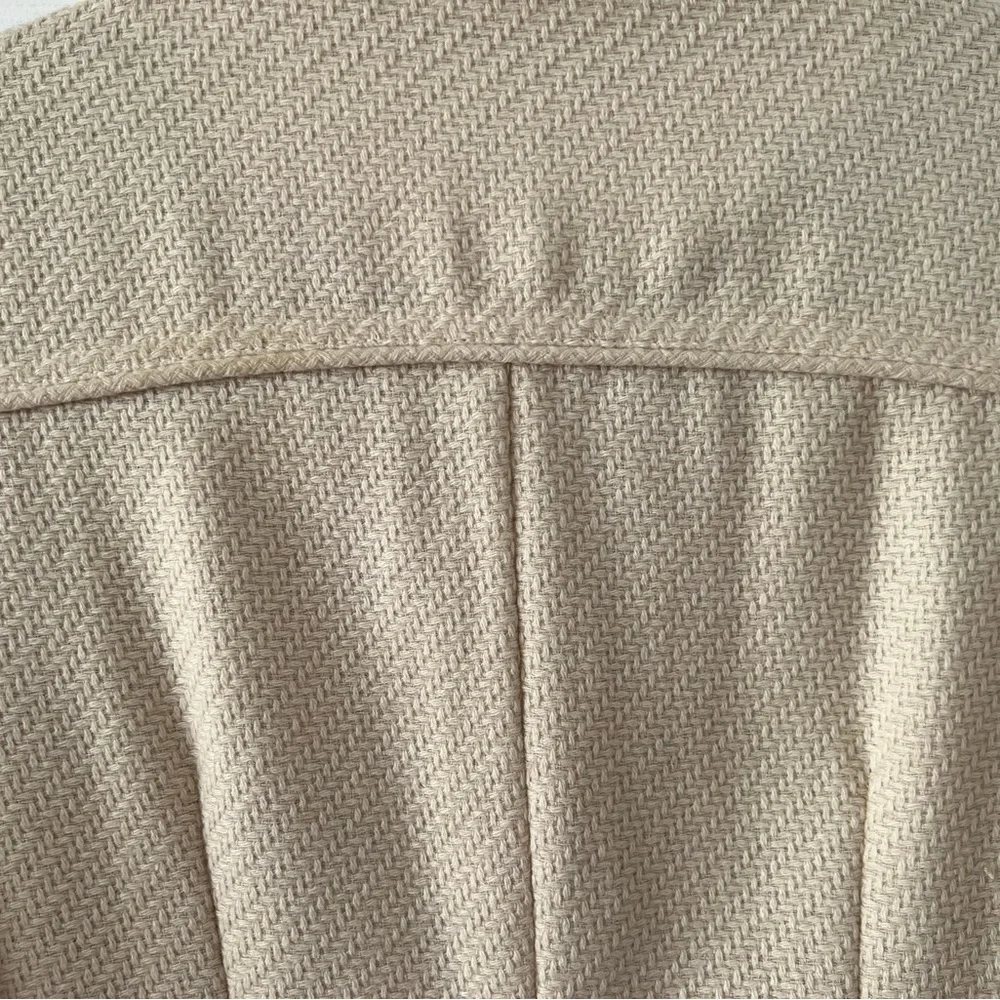 Billabong Women Medium Ivory LS Pea Coat Jacket Wool Blend Lined EmbroideredLogo